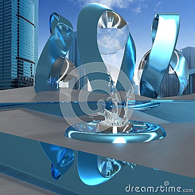 Surreal waterdrops Stock Photo