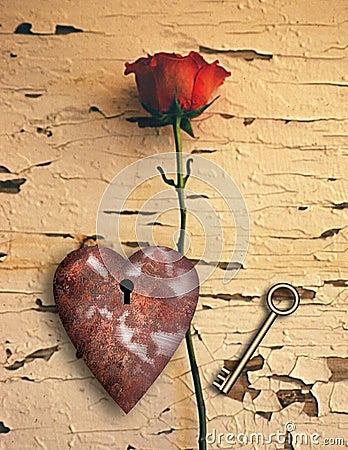 Rusted love Stock Photo