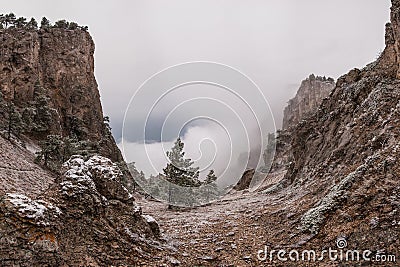 Surrealistic mountain landscape Stock Photo