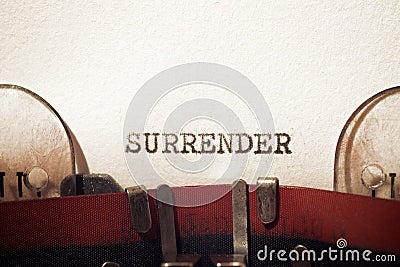 Surrender concept view Stock Photo