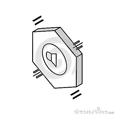 surround sound isometric icon vector illustration Vector Illustration