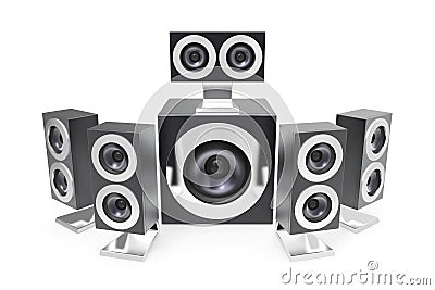 Surround speakers Stock Photo