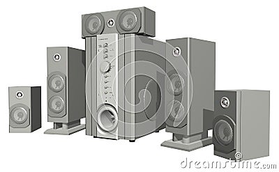 Surround System Stock Photo