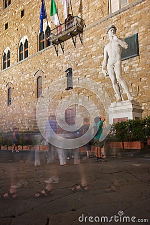 Surrounding David, Florence Stock Photo