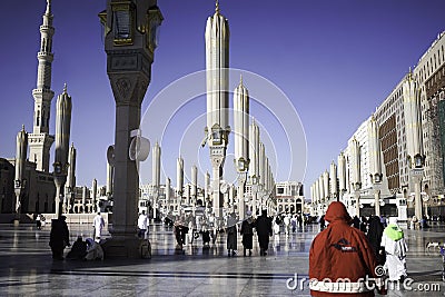 Surrounding of Mosque of Prophet Editorial Stock Photo