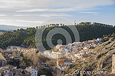 Surroundings of the city of Cuenca, its hills and the river Jucar. europe spain Stock Photo
