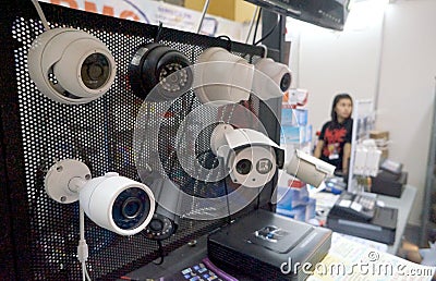 Surveillance camera Editorial Stock Photo