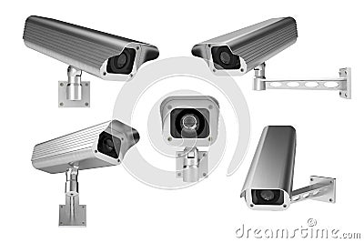 Surveillance cameras Stock Photo