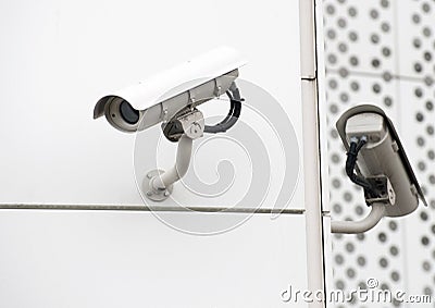 Surveillance cameras. Stock Photo