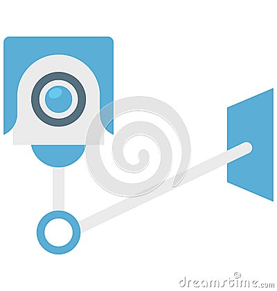 Surveillance Color Isolated Vector Icon that easily can be modified and edit. Vector Illustration