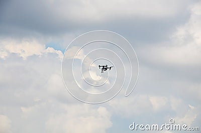 Surveillance drone flying Stock Photo