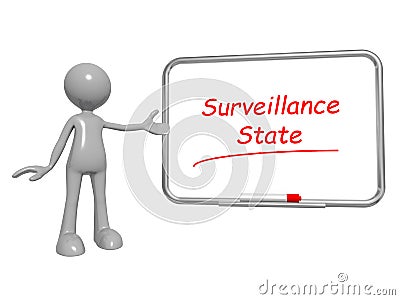 Surveillance state on board Stock Photo