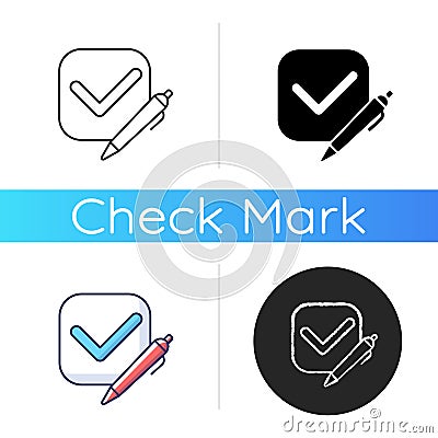 Survey check icon Vector Illustration