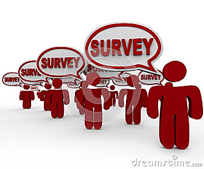 Survey Focus Group People Customers Answering Questions Stock Photo