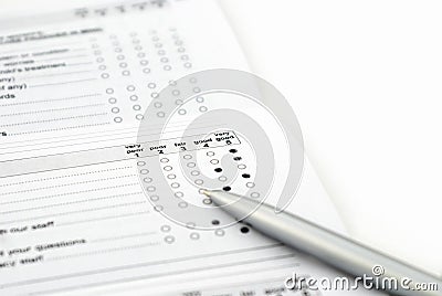 Survey Form Stock Photo