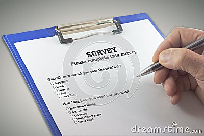 Survey Stock Photo