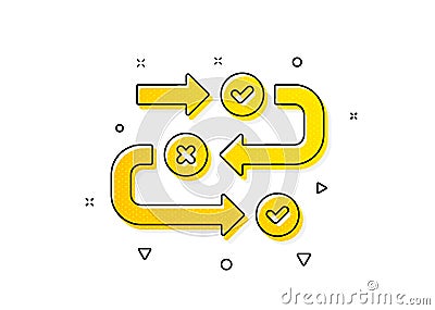 Survey progress icon. Algorithm sign. Vector Vector Illustration