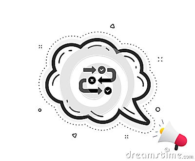 Survey progress icon. Algorithm sign. Vector Vector Illustration