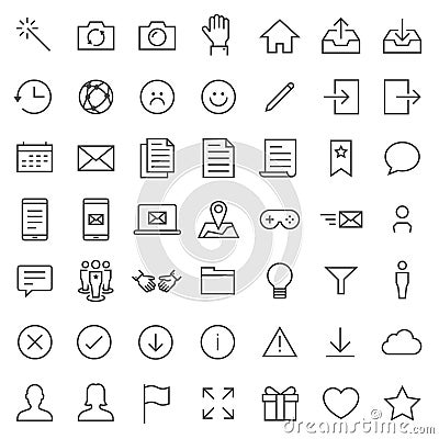 Survey and Questionnaire vector icon set. Included the icons as checklist, poll, vote, mobile, online survey, phone interview, res Vector Illustration