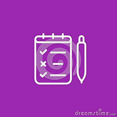 Survey, quiz icon in linear style Vector Illustration