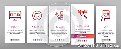 Survey Rating Elements Vector Onboarding Vector Illustration