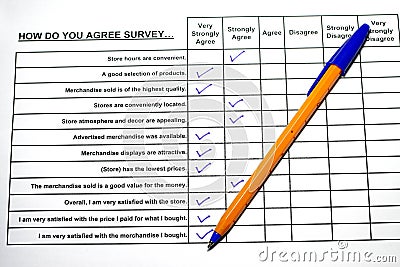 Survey Responses Stock Photo