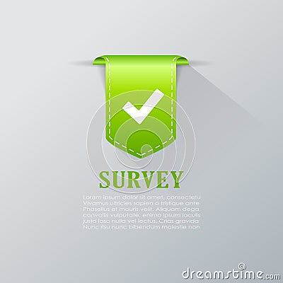 Survey tick bookmark Vector Illustration