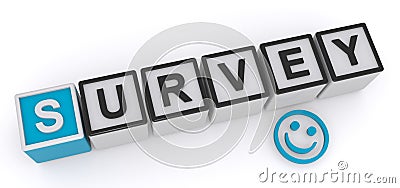 Survey word blocks Stock Photo