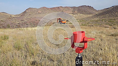 Surveying technology in the construction industry Stock Photo