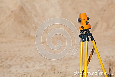 Surveyor equipment theodolite Stock Photo