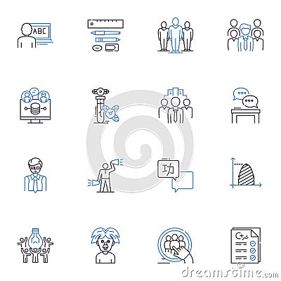 Surveys and polls line icons collection. Feedback, Opinions, Statistics, Data, Research, Results, Responses vector and Vector Illustration