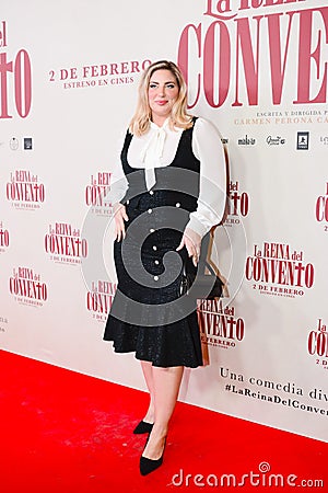 Susana Bianca posing during the red carpet of the premiere, La reina del convento, Madrid Spain Editorial Stock Photo