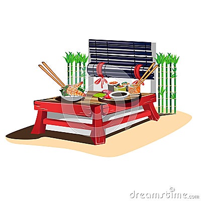 Sushi bar Vector Illustration