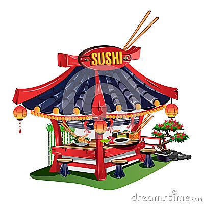 Sushi bar Vector Illustration