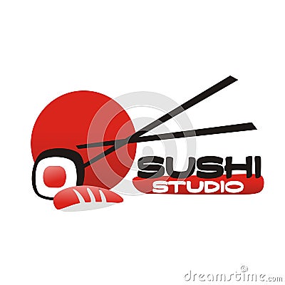 Sushi bar logo Vector Illustration