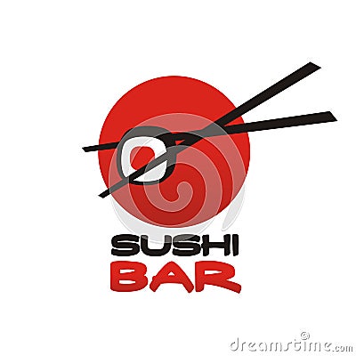 Sushi bar logo Vector Illustration