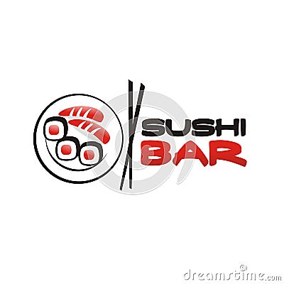 Sushi bar logo Vector Illustration