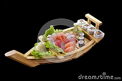 Sushi boat. Stock Photo