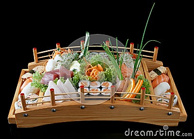 Sushi on bridge Stock Photo