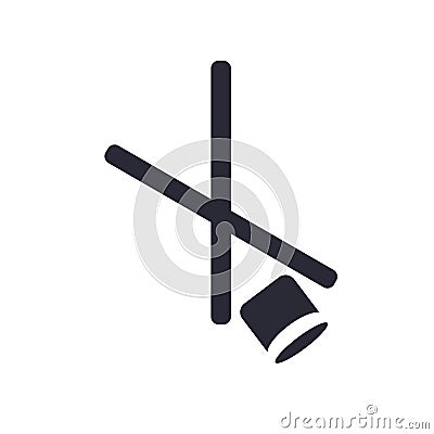 Sushi and chopsticks icon vector sign and symbol isolated on white background, Sushi and chopsticks logo concept Stock Photo