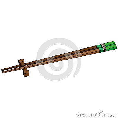 Sushi chopsticks Vector Illustration