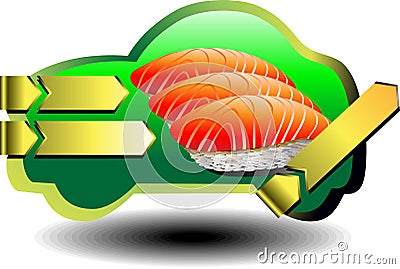 Sushi delivery Vector Illustration