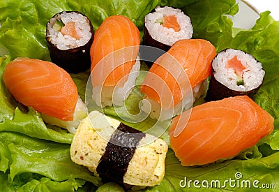 Sushi dish close-up Stock Photo