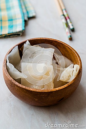 Sushi Ginger, Sweet Pickled Ginger, Japanese food Stock Photo