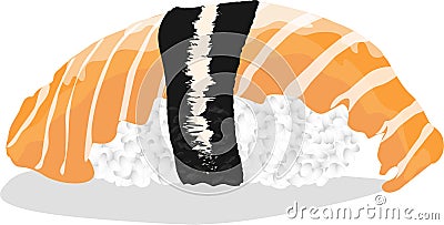 Sushi, Japanese cuisine Cartoon Illustration