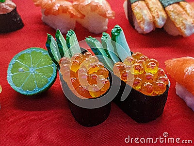 Sushi japanese food fish traditional asian tuna japan eat fresh Stock Photo