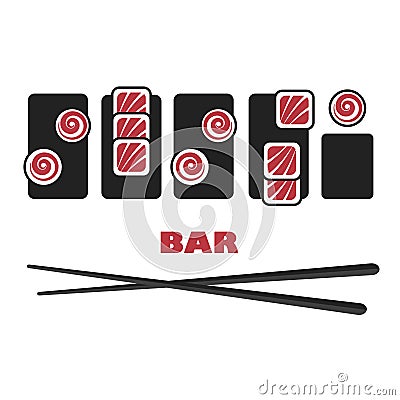 Sushi logo template Vector Illustration