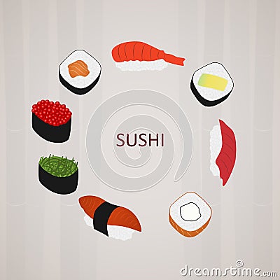 Sushi logo. Stock Photo