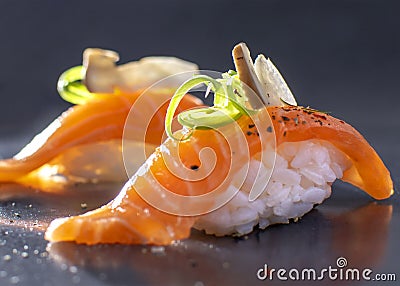 Sushi maki rolls and nigiri Stock Photo