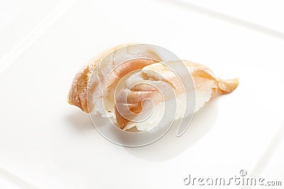 Sushi nigiri with flame grilled salmon Stock Photo